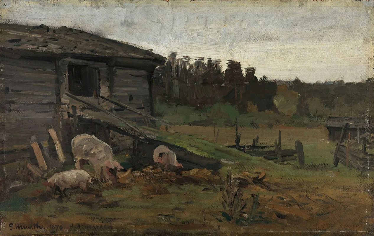 Pigs At The Barn Bridge