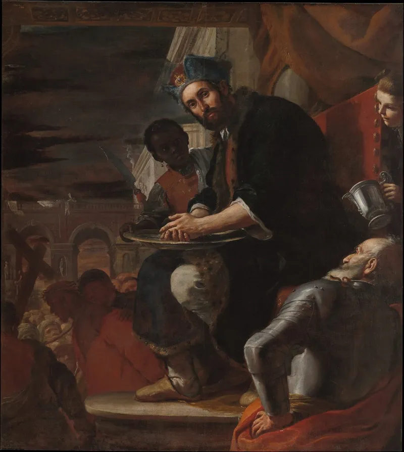 Pilate Washing His Hands 3 Wall Art by Mattia Preti - High-Resolution Digital Print