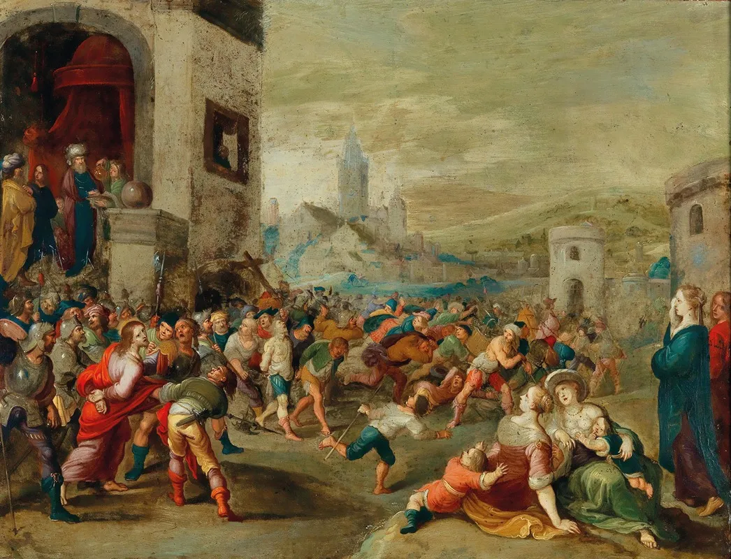 Pilate Washing His Hands In Innocence Wall Art by Frans Francken the Younger - High-Resolution Digital Print