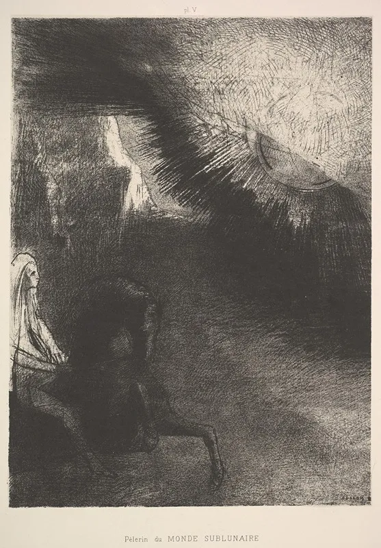 Pilgrim From A Sublunar World Wall Art by Odilon Redon - High-Resolution Digital Print