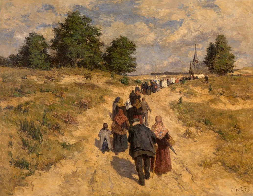 Pilgrimage In The Kempen Wall Art by Isidore Verheyden - High-Resolution Digital Print