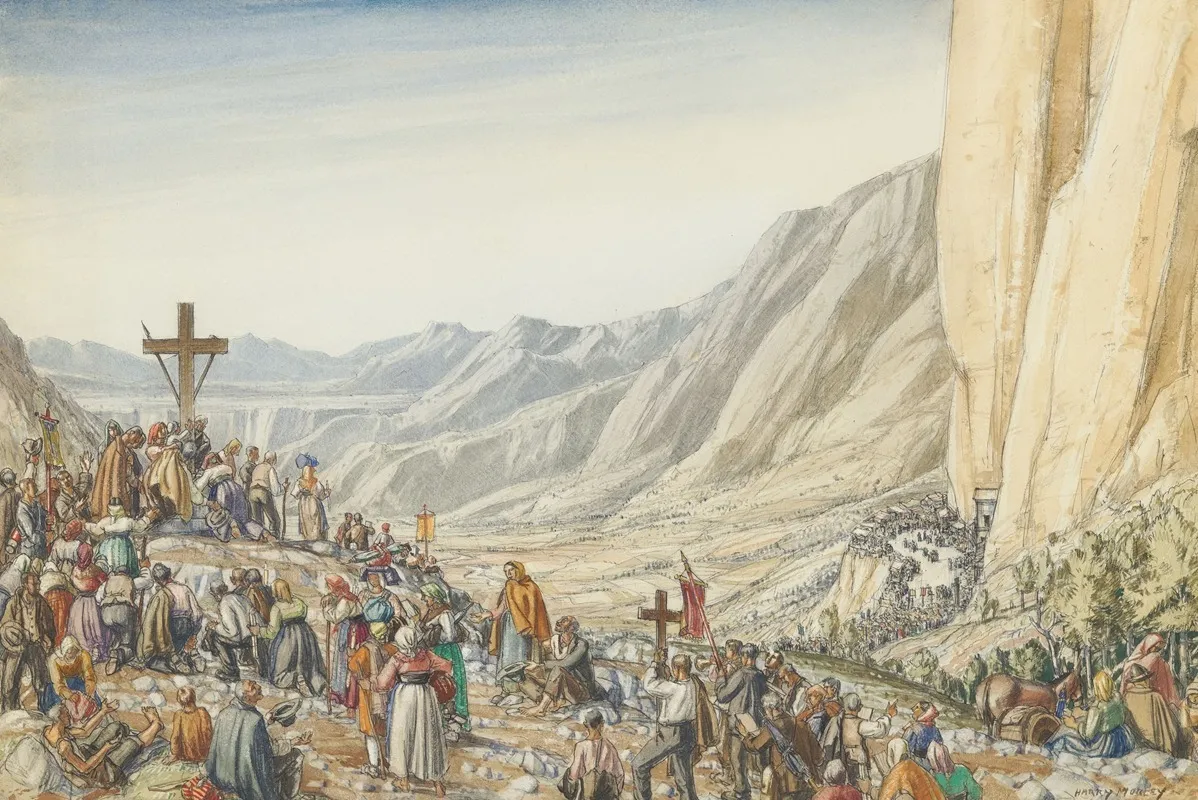 Pilgrimage Of Santa Trinita Vale Pietra Abruzzi Wall Art by Harry Morley - High-Resolution Digital Print