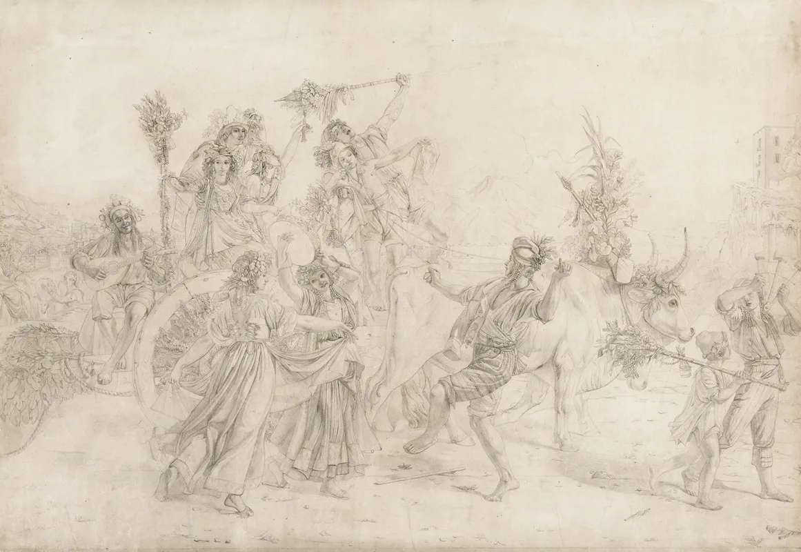 Pilgrims Returning From The Feast Day Of The Madonna Dellarco Wall Art by Louis Léopold Robert - High-Resolution Digital Print