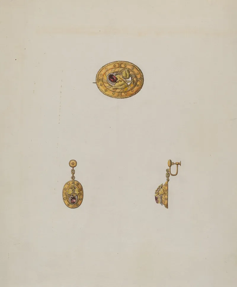 Pin And Earring Set