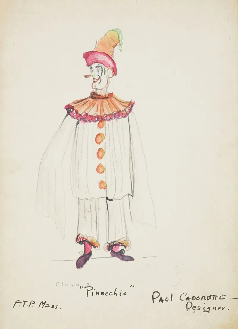 Pinocchio Clown Wall Art by Paul Cadorette - High-Resolution Digital Print