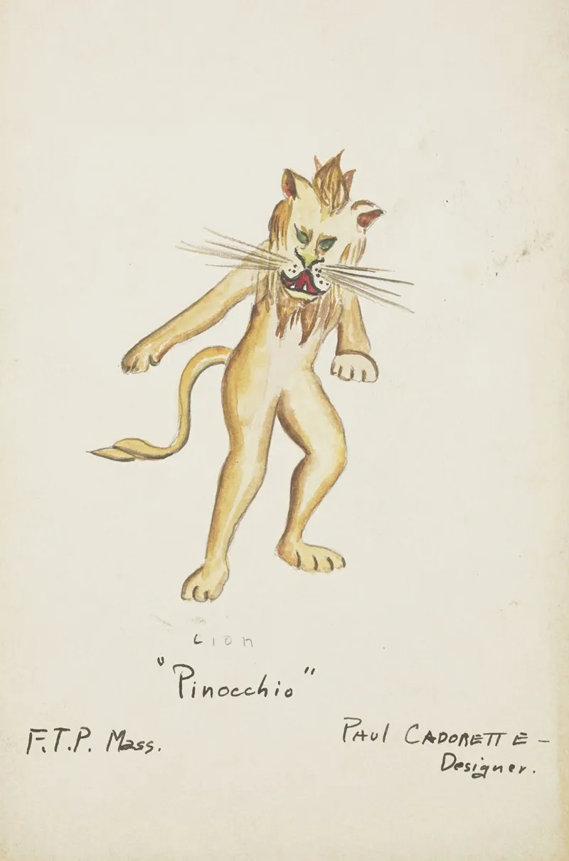 Pinocchio Lion Lion Suit Wall Art by Paul Cadorette - High-Resolution Digital Print