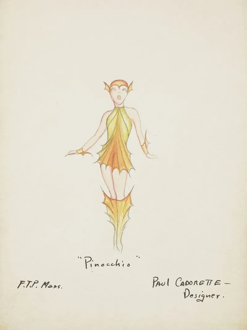 Pinocchio Orange Cap Orange And Yellow Fin Dress Wall Art by Paul Cadorette - High-Resolution Digital Print