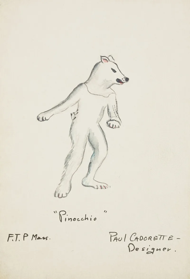 Pinocchio Polar Bear Polar Bear Suit Wall Art by Paul Cadorette - High-Resolution Digital Print
