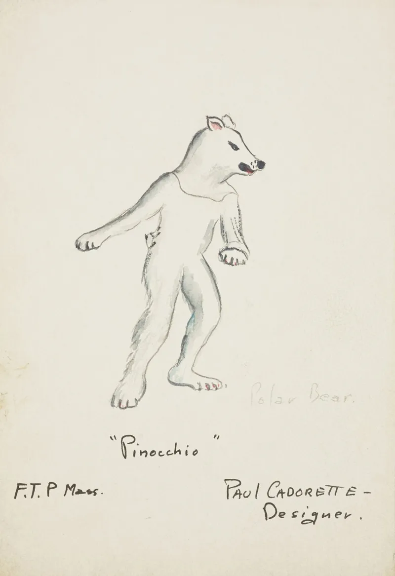 Pinocchio Polar Bear Wall Art by Paul Cadorette - High-Resolution Digital Print