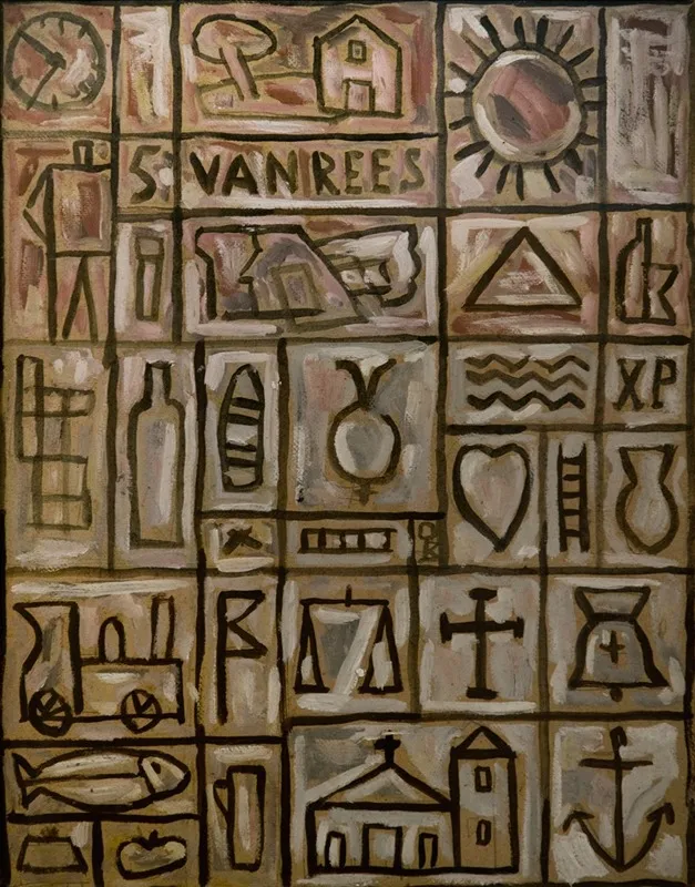 Pintura Constructiva 6 Wall Art by Joaquín Torres-García - Canvas Print