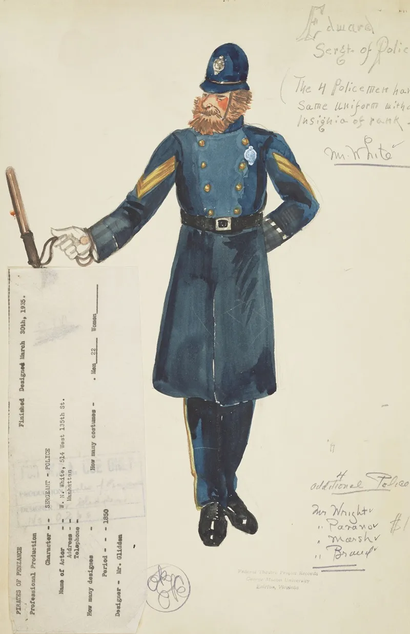 Pirates Of Penzance Edward Sergeant Of Police Wall Art by John Glidden - High-Resolution Digital Print