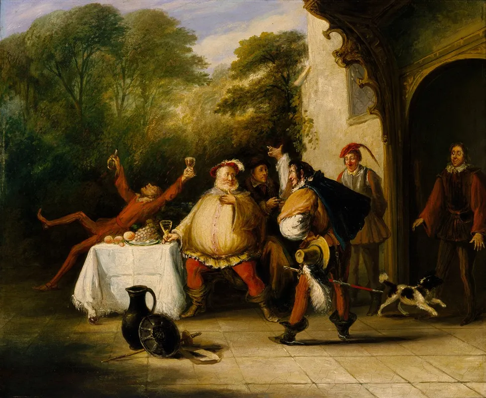 Pistol Announcing To Falstaff The Death Of The King John 2 Wall Art by John Cawse - High-Resolution Digital Print