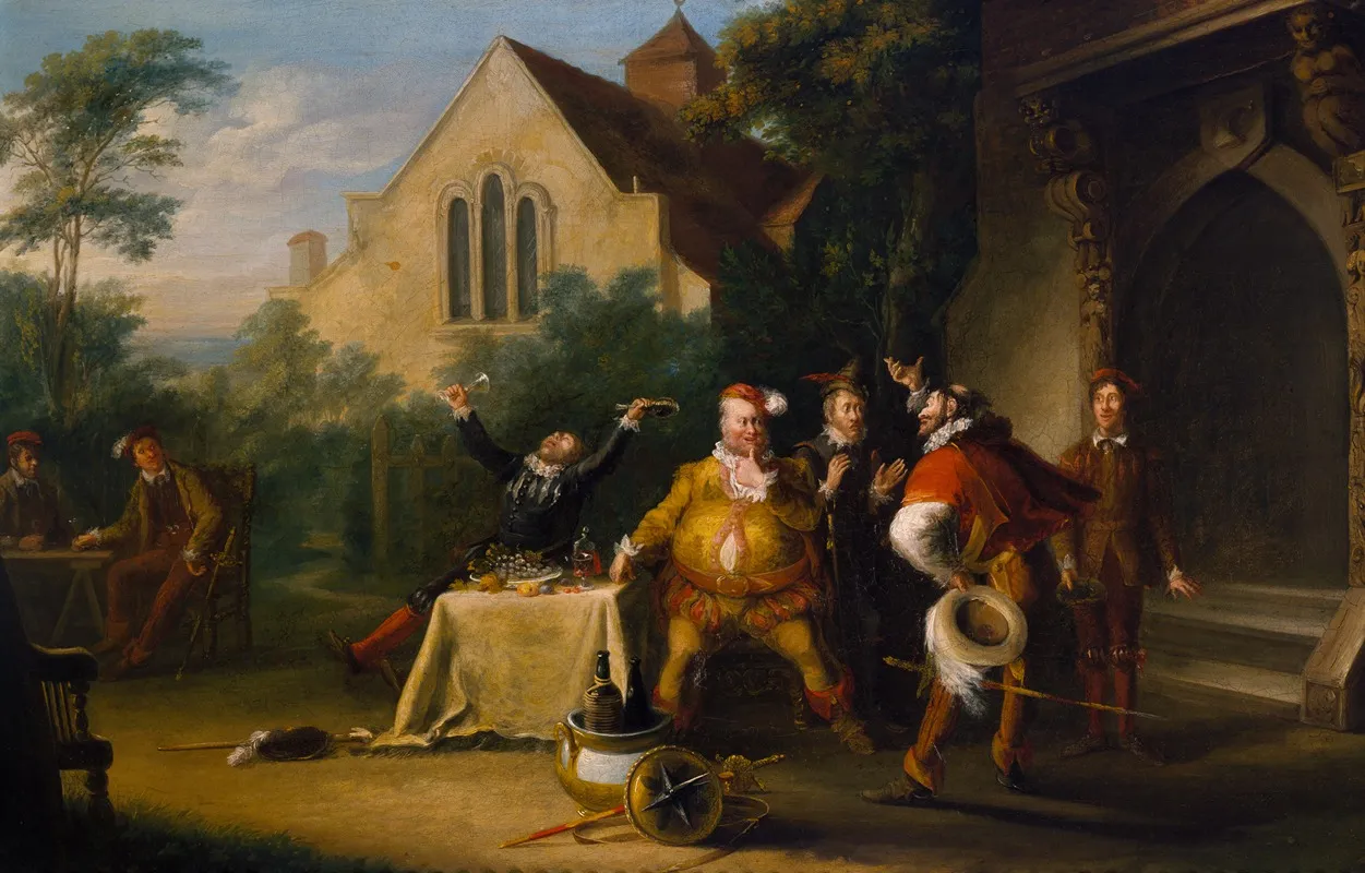 Pistol Announcing To Falstaff The Death Of The King John Wall Art by John Cawse - High-Resolution Digital Print