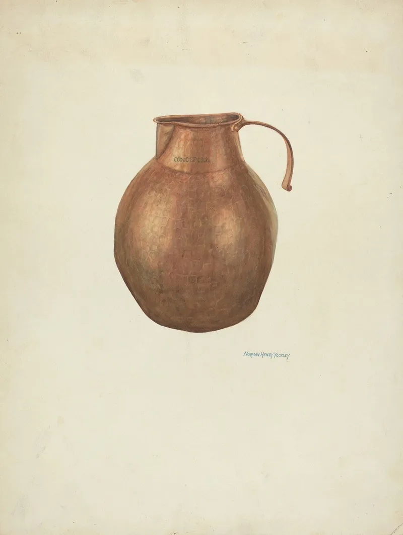 Pitcher Ecclesiastical Wall Art by N.H. Yeckley - High-Resolution Digital Print
