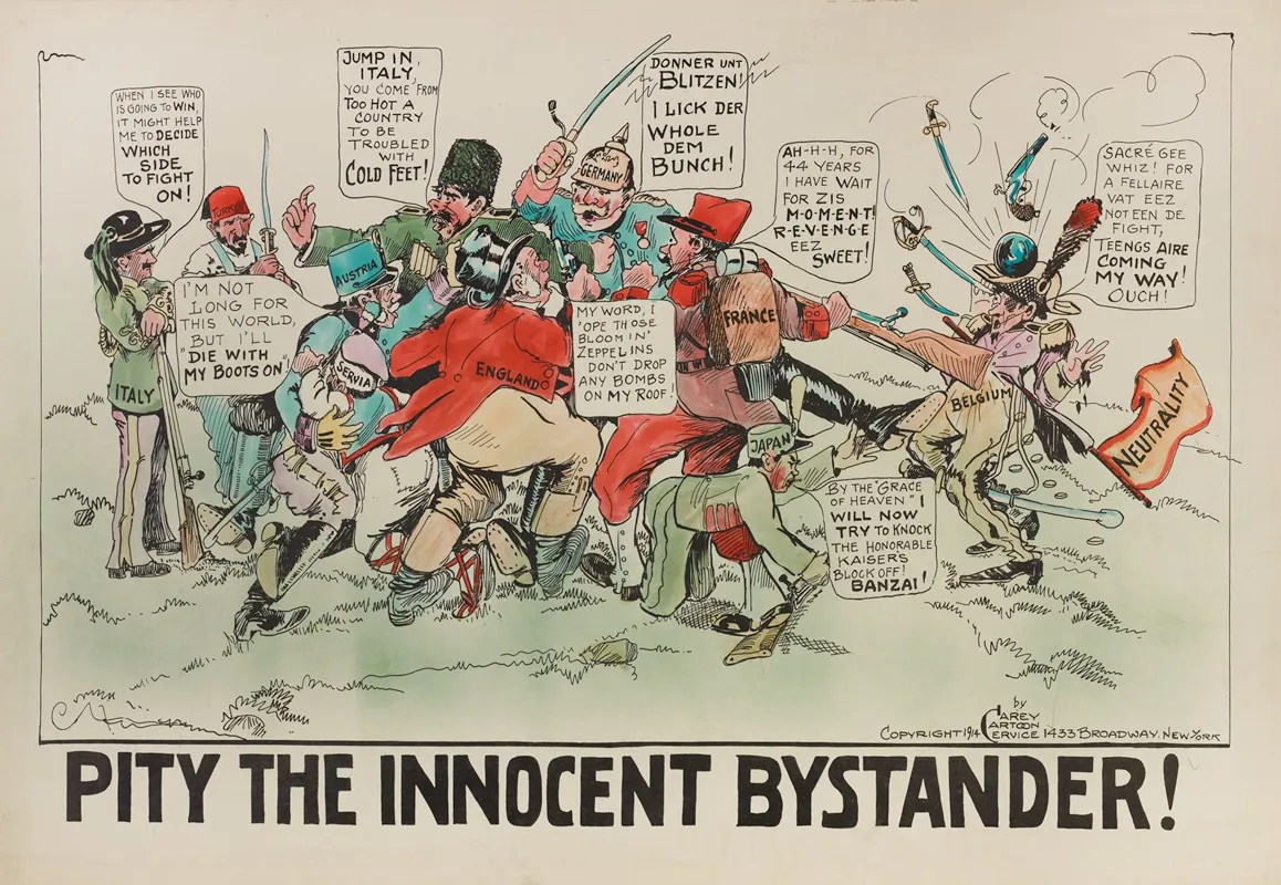 Pity The Innocent Bystander Wall Art by Carey Cartoon Service - High-Resolution Digital Print