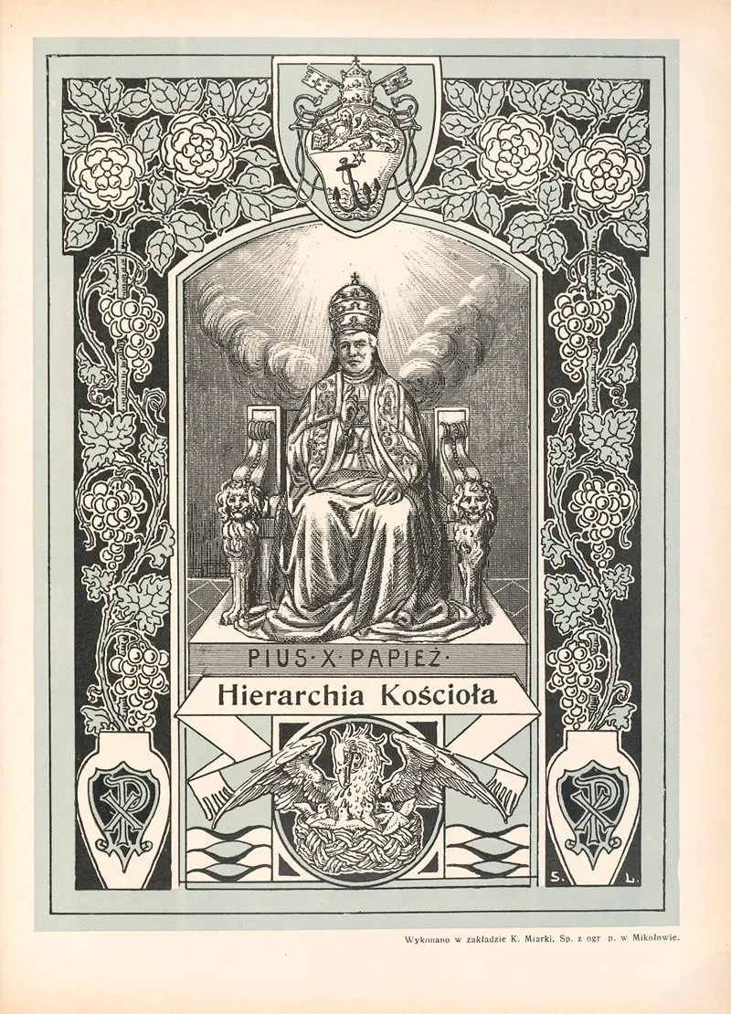 Pius X Papiez Hierarchia kosciola Wall Art by Otto Bitschnau - High-Resolution Digital Print