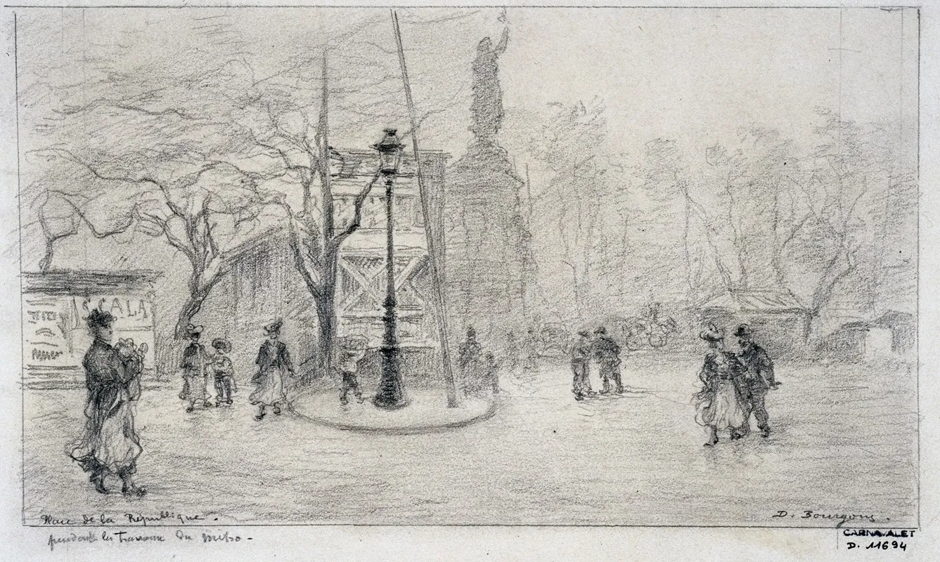 Place De La Republique Pendant Les Travaux Du Metro