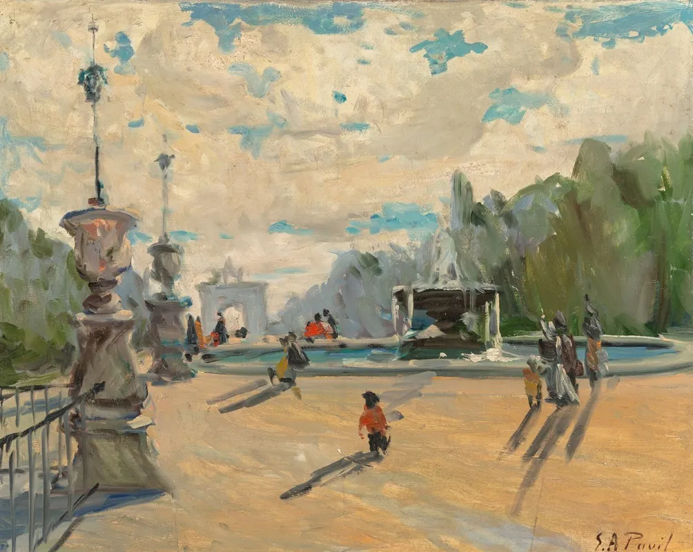 Place Du Carrousel Paris Wall Art by Elie Anatole Pavil - High-Resolution Digital Print