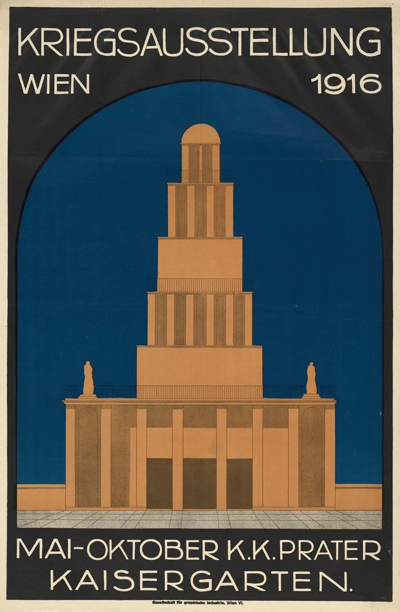 Plakat Der Kriegsausstellung Wien 1916 Mai Oktober K K Prater Kaisergarten Wall Art by Anonymous - High-Resolution Digital Print