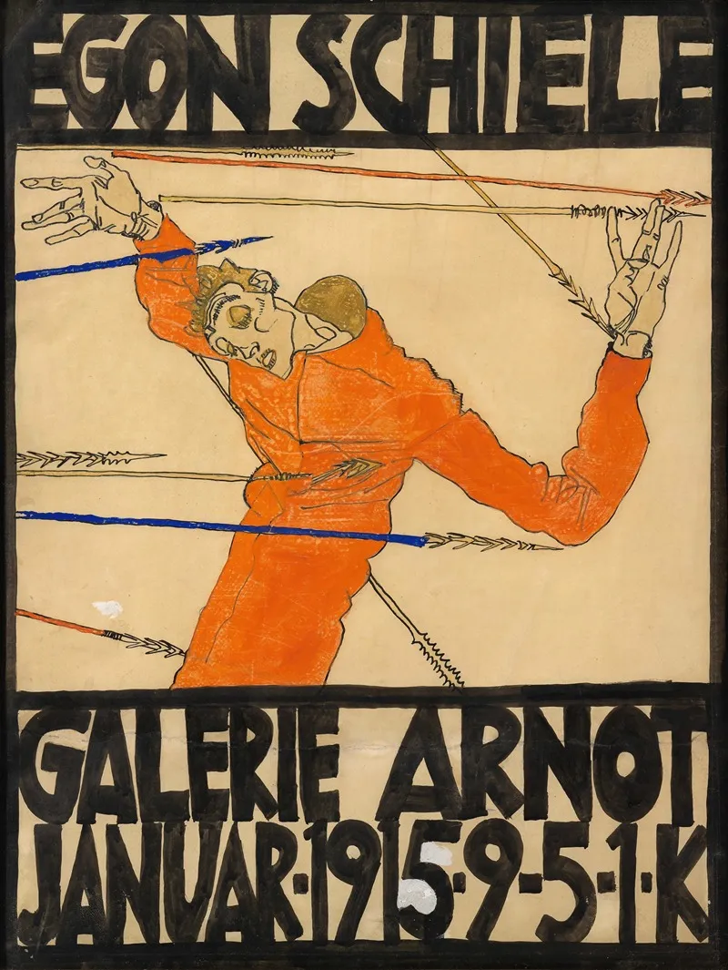 Plakat Der Schiele Ausstellung In Der Galerie Arnot Wall Art by Egon Schiele - High-Resolution Digital Print