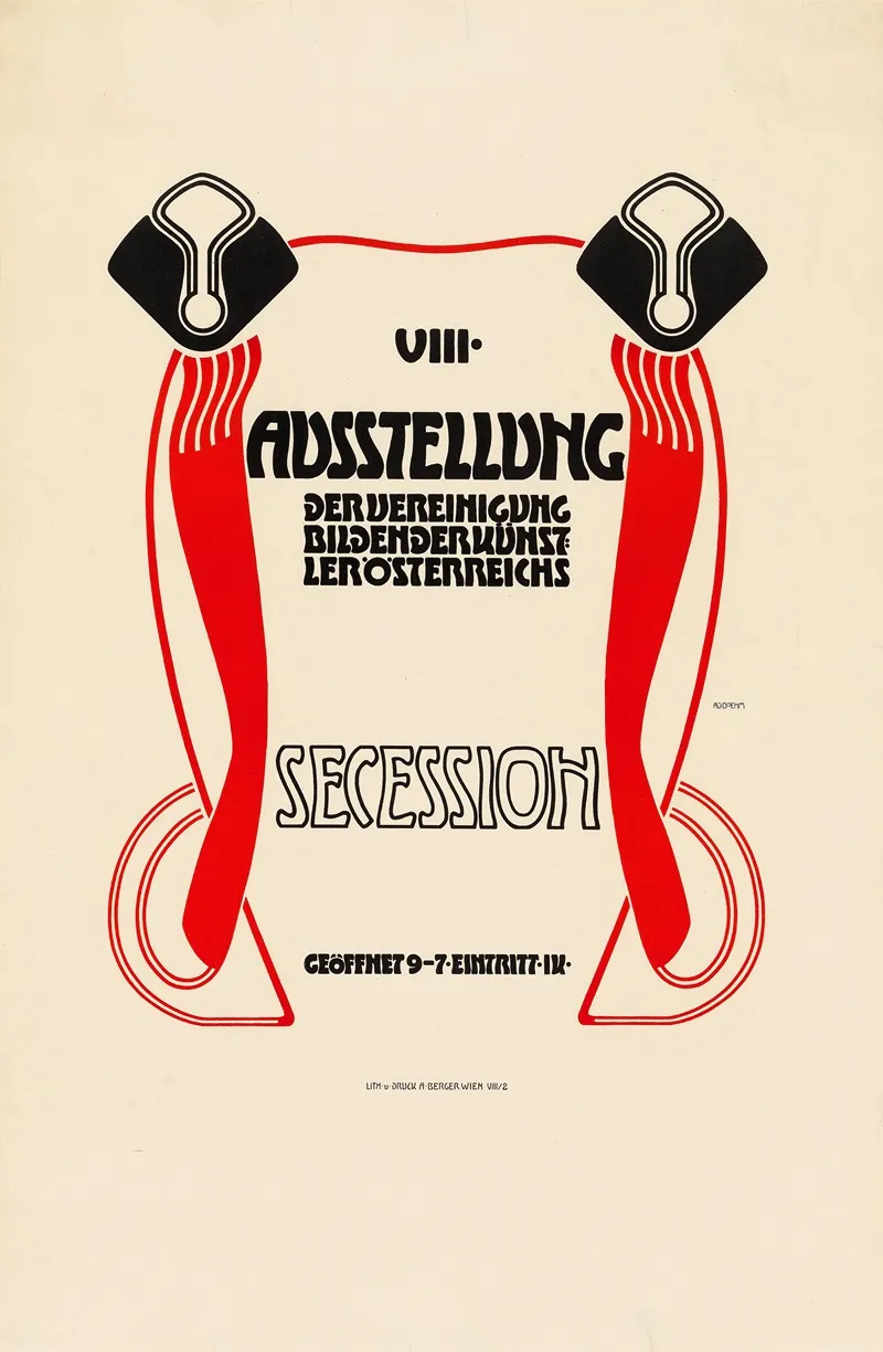 Plakat Fur Die 8 Ausstellung Der Secession