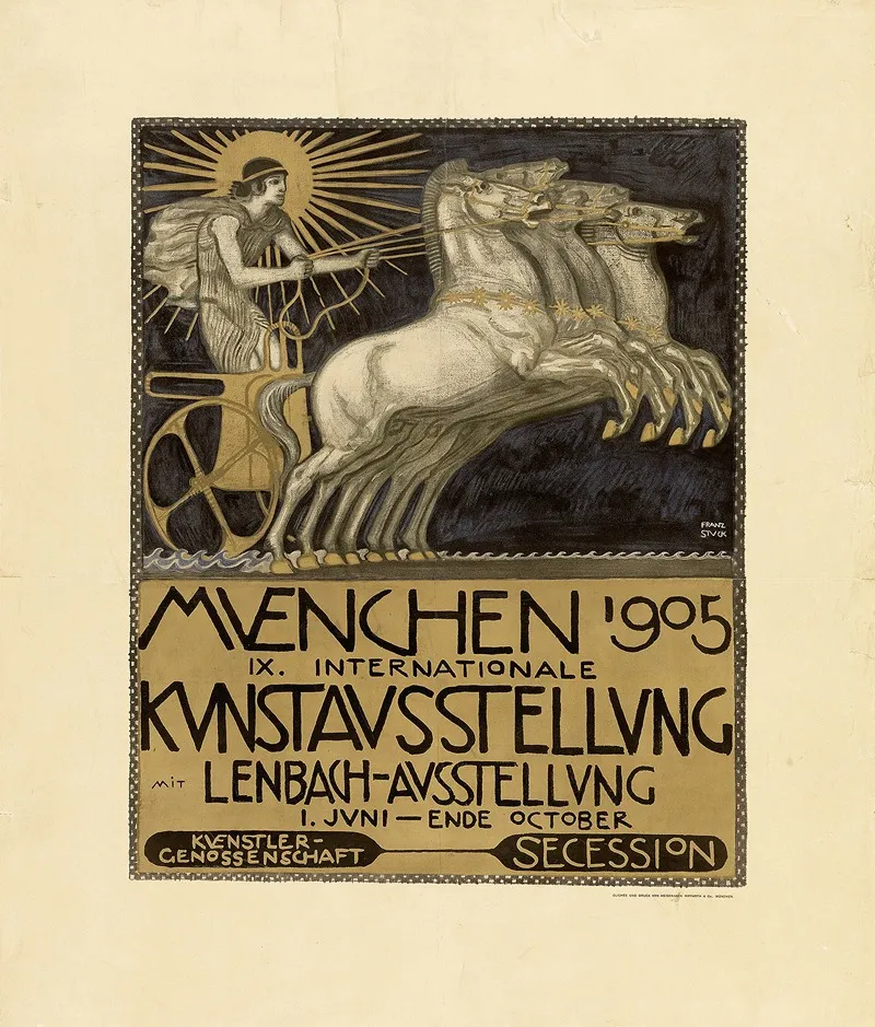Plakat Zur Ix Internationalen Kunstausstellung In Munchen Wall Art by Franz von Stuck - High-Resolution Digital Print