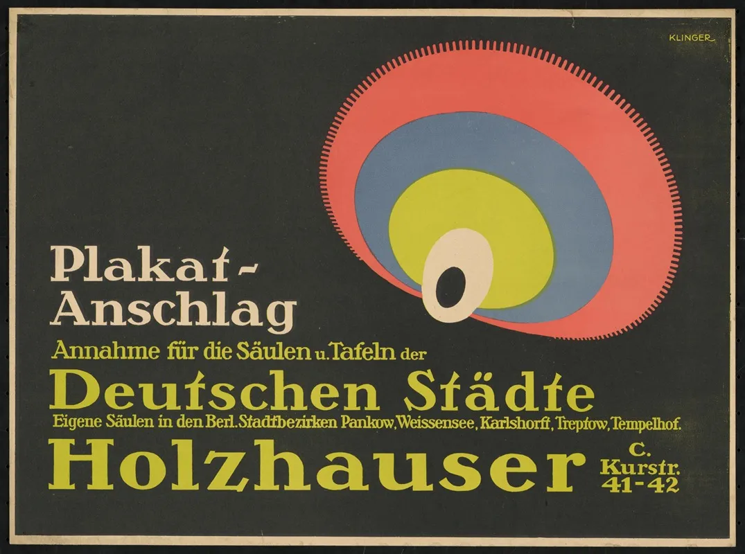Plakatanschlag Holzhauser Wall Art by Julius Klinger - High-Resolution Digital Print
