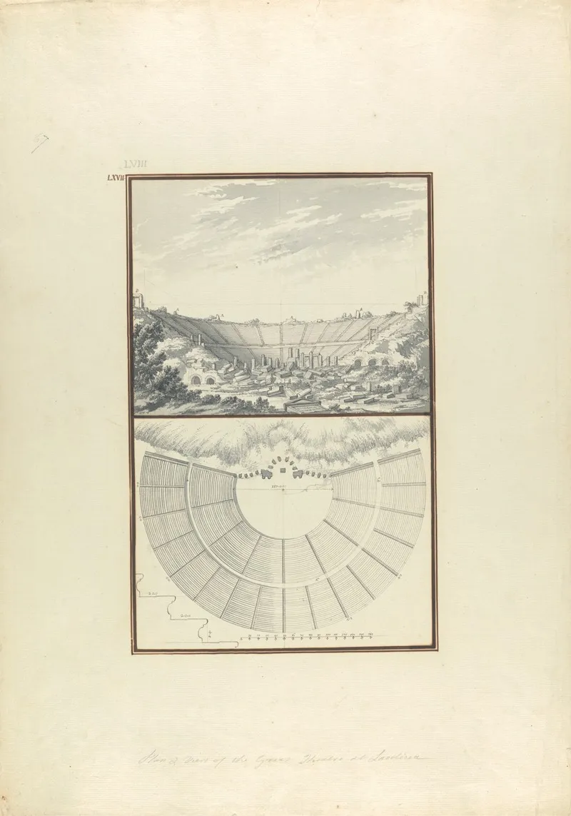 Plan And View Of The Third Theater At Laodicea