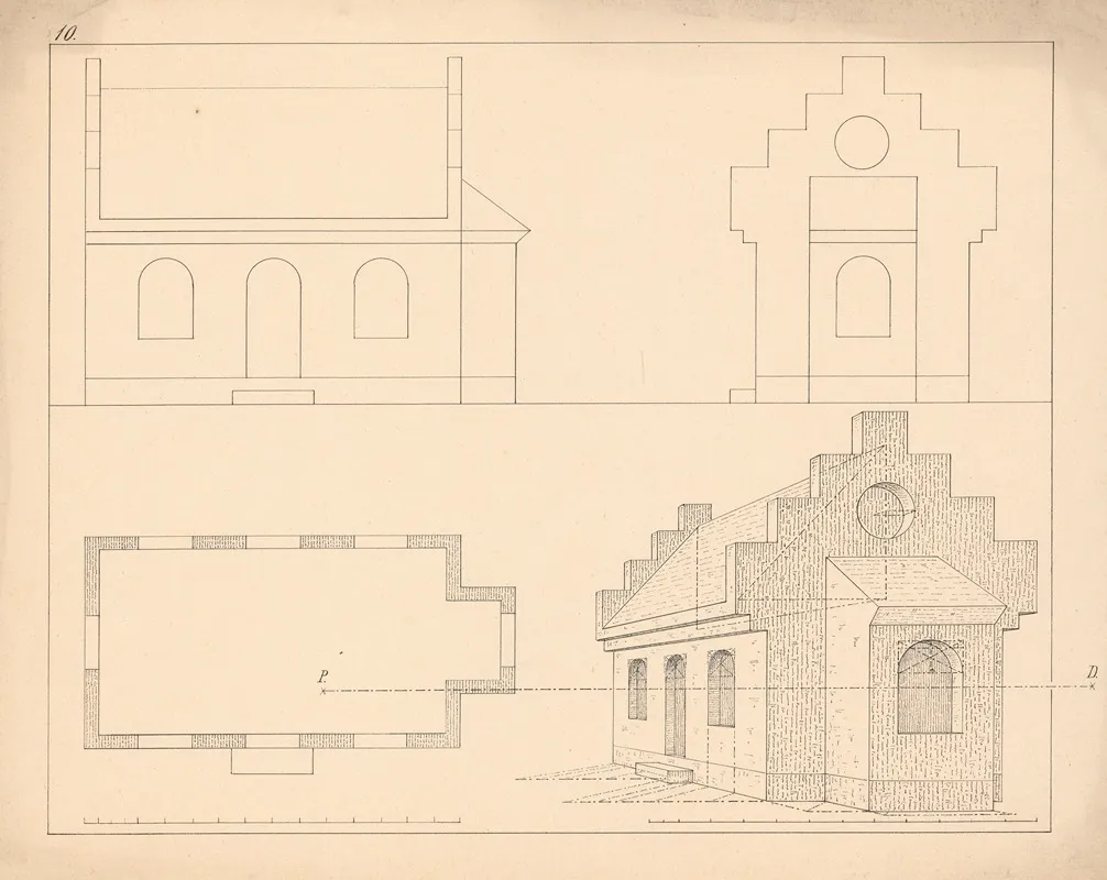 Plan Of The Church Wall Art by Søren Jacob Grønvald - High-Resolution Digital Print