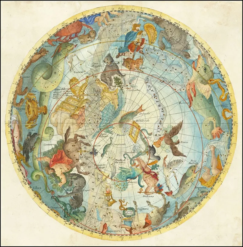 Planisfero Meridionale Corretto Et Accresciuto Di Molte Stelle Wall Art by Vincenzo Coronelli - High-Resolution Digital Print