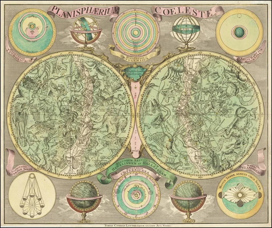 Planisphaerium Coeleste 3 Wall Art by Tobias Conrad Lotter - High-Resolution Digital Print