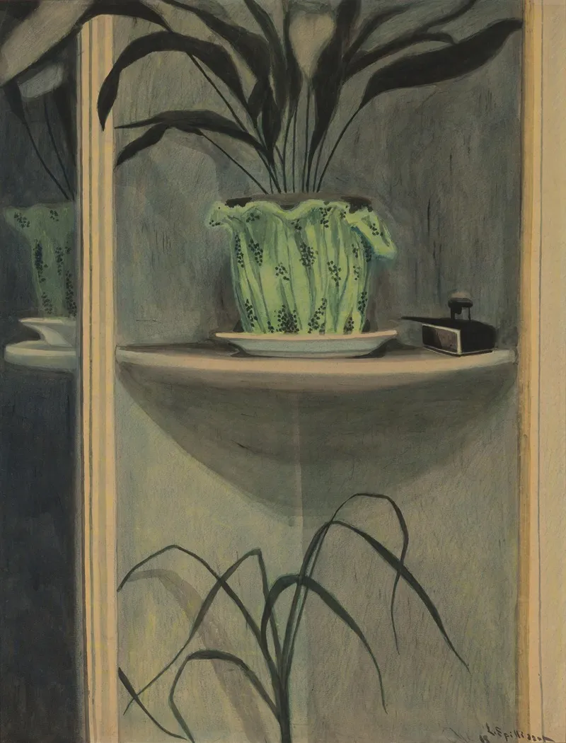 Planten Inktpot En Spiegel