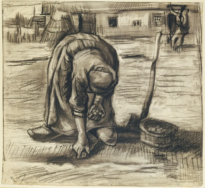 Planteuse De Pommes De Terre Wall Art by Vincent van Gogh - High-Resolution Digital Print