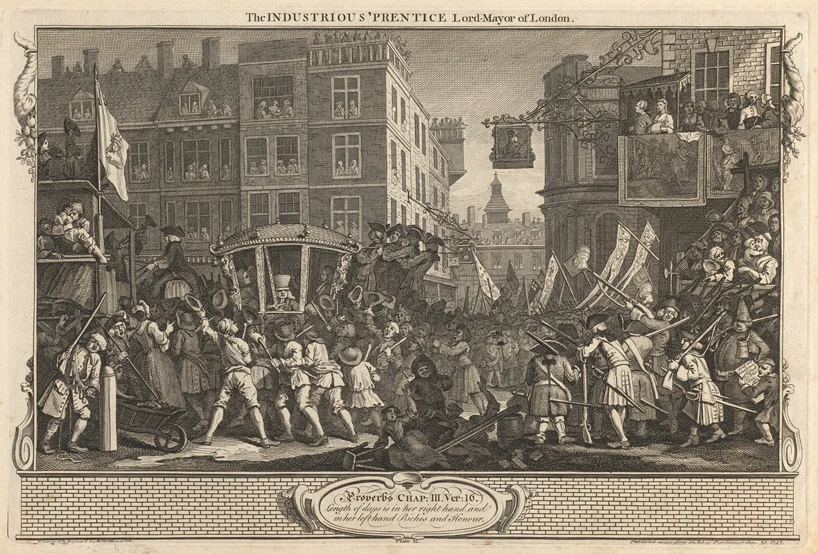 Plate 12 The Industrious Prentice Lord Mayor Of London