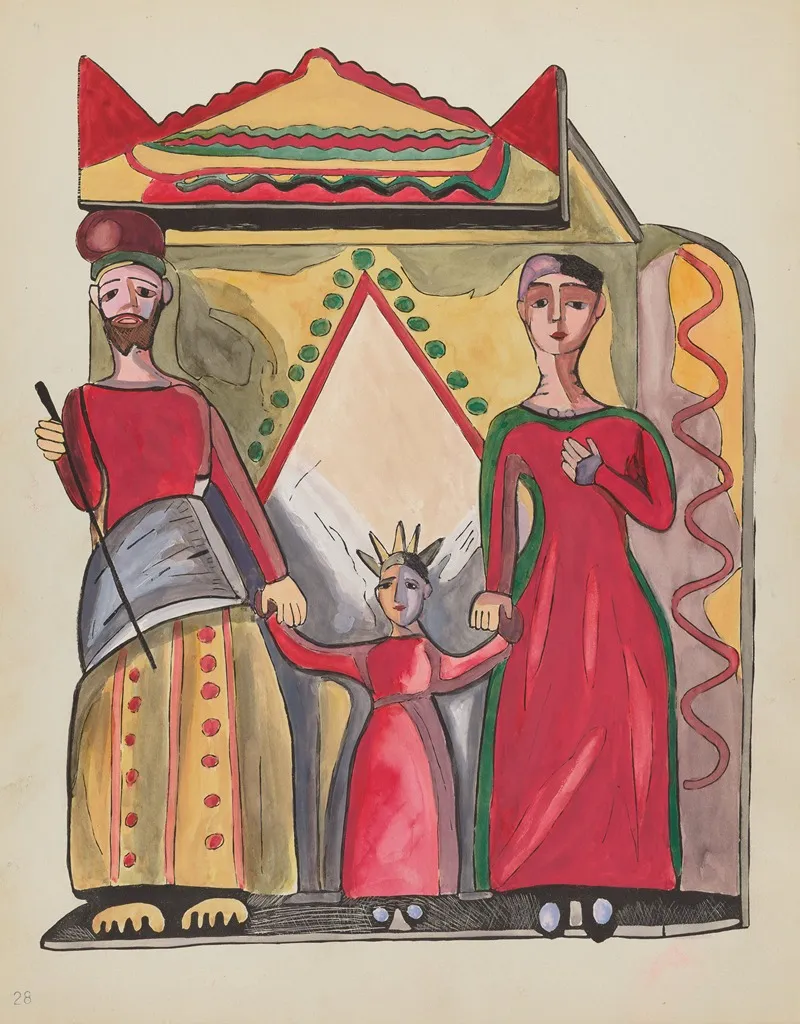 Plate 28 The Holy Family From Portfolio Spanish Colonial Designs Of New Mexico 2