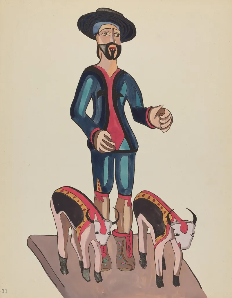 Plate 30 Saint Isidore From Portfolio Spanish Colonial Designs Of New Mexico