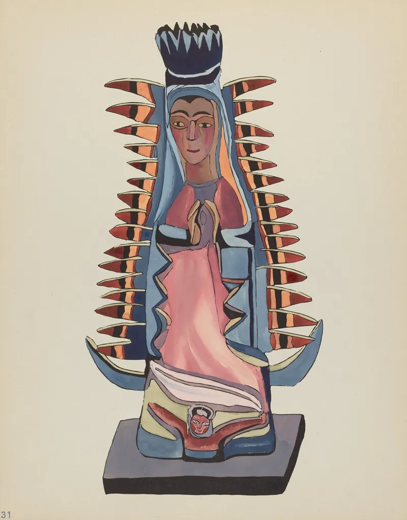Plate 31 Our Lady Of Guadalupe From Portfolio Spanish Colonial Designs Of New Mexico