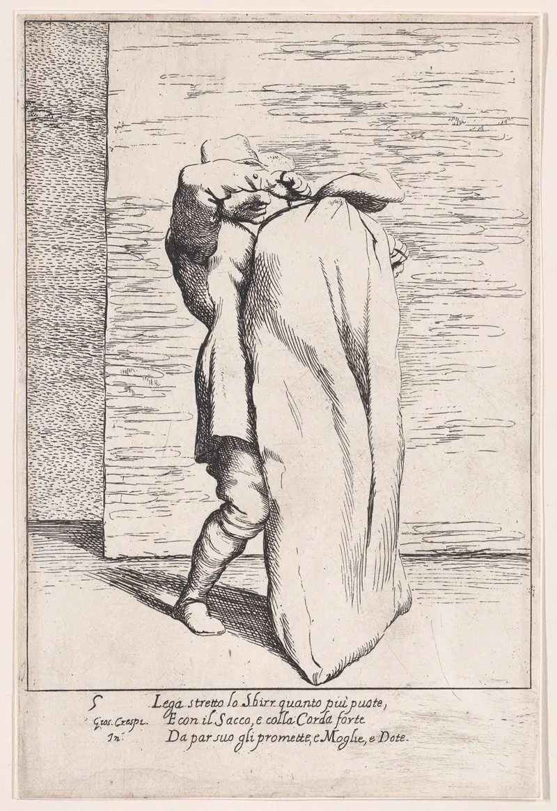 Plate 5 Bertoldo Putting The Jailor Into The Sack