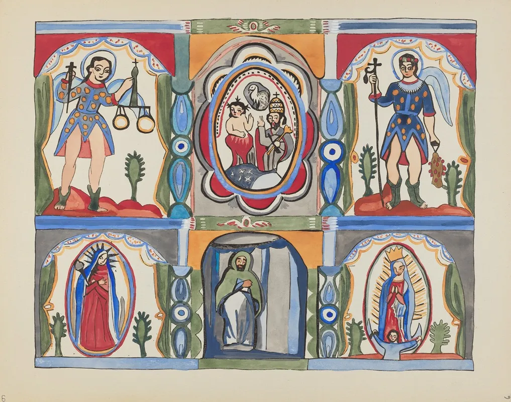 Plate 6 Chapel Altarpiece Santa Cruz From Portfolio Spanish Colonial Designs Of New Mexico