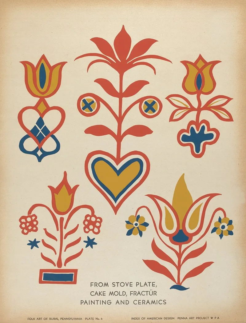 Plate 6 From Portfolio Folk Art Of Rural Pennsylvania