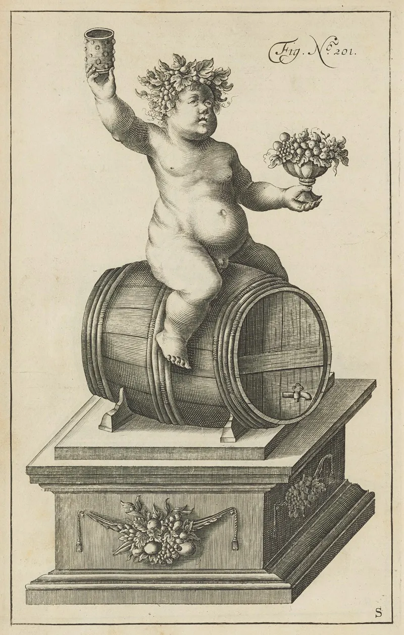 Plate S Pyrotechnic Set Piece Of Bacchus Exterior