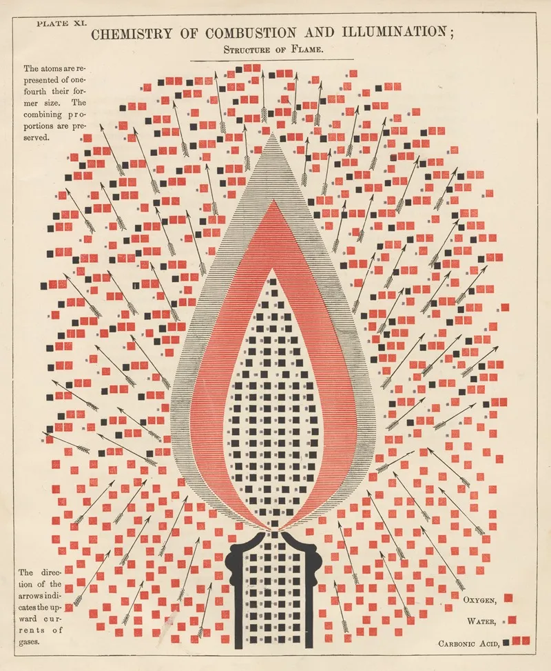 Plate Xi Chemistry Of Combustion And Illumination Wall Art by Edward Livingston Youmans - High-Resolution Digital Print