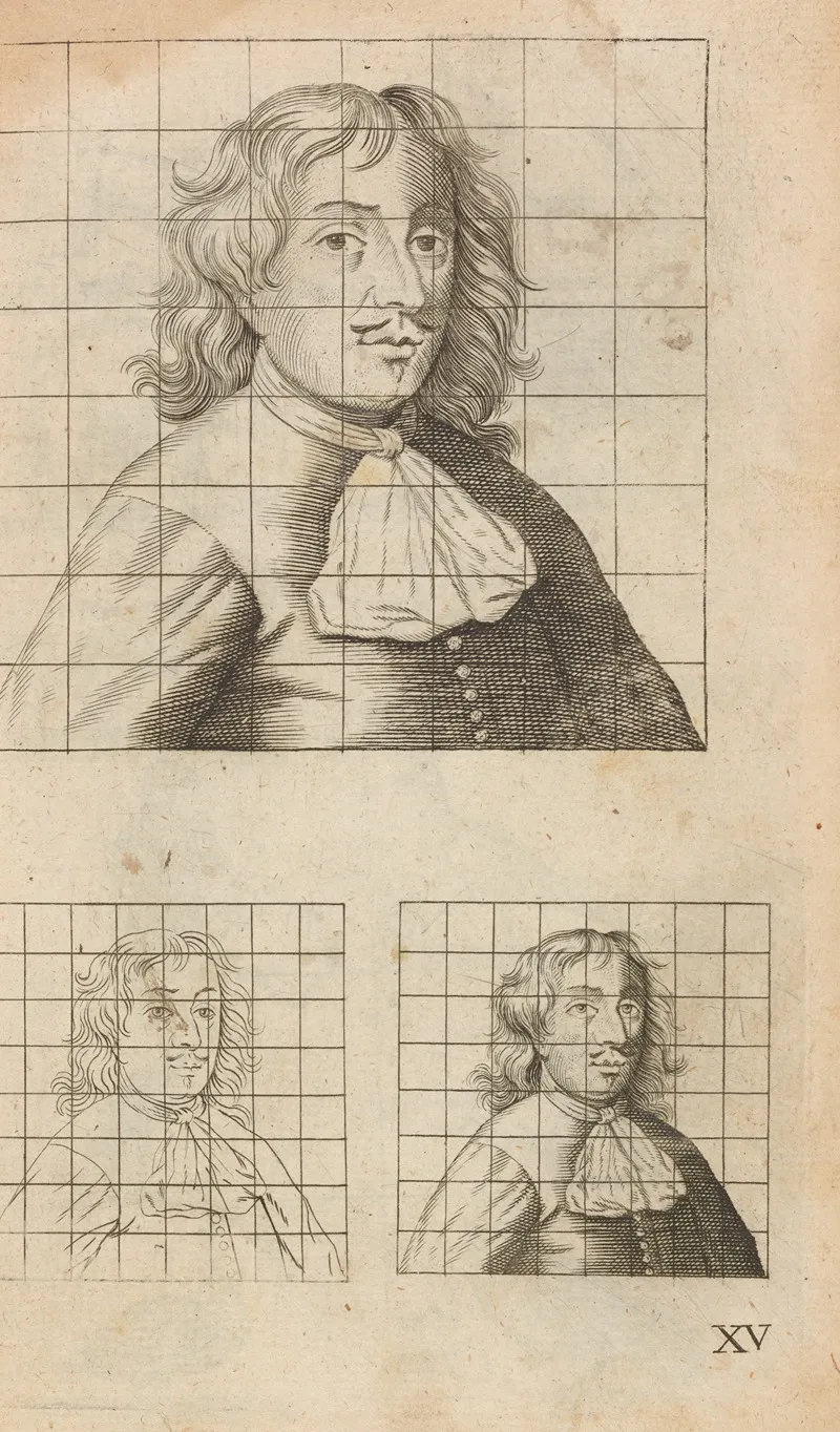 Plate Xv Portrait Study Of Male Bust Wall Art by William Salmon - High-Resolution Digital Print