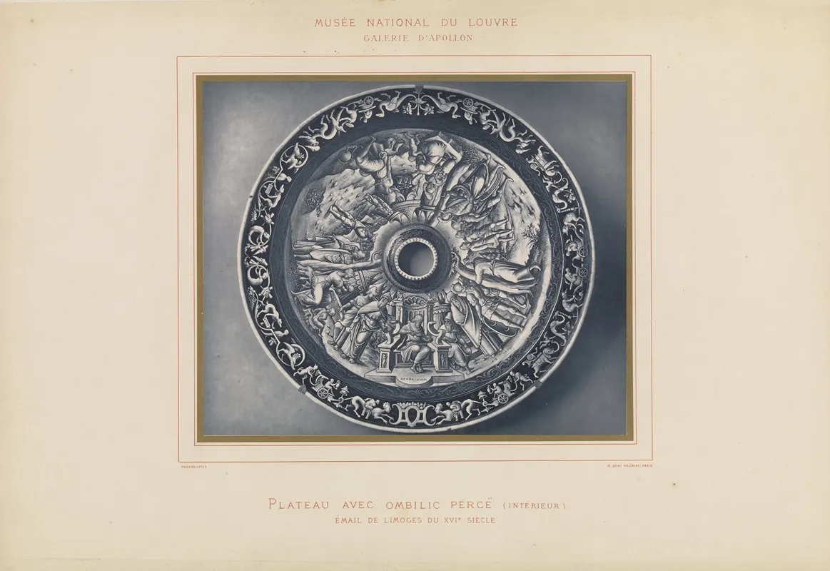 Plateau Avec Ombilic Perce Interieur Email De Limoges Du Xvie Siecle Wall Art by Léon Vidal - High-Resolution Digital Print