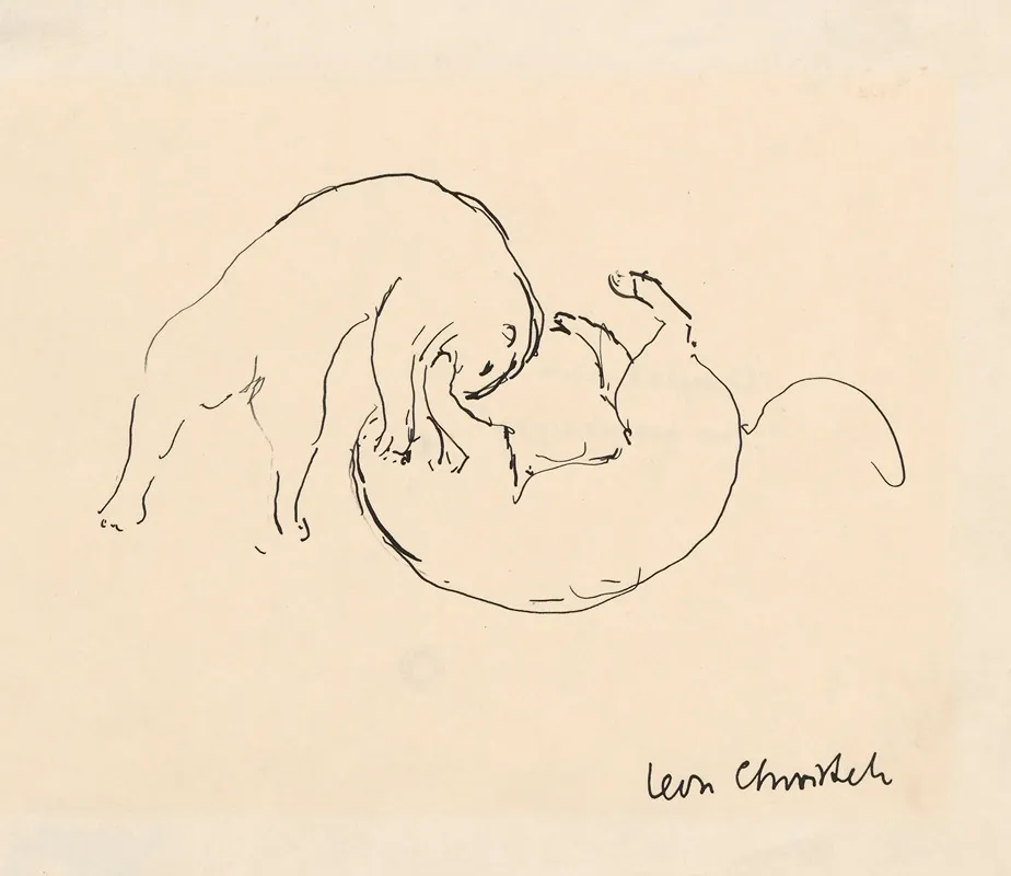 Playing Cats Wall Art by Leon Chwistek - High-Resolution Digital Print
