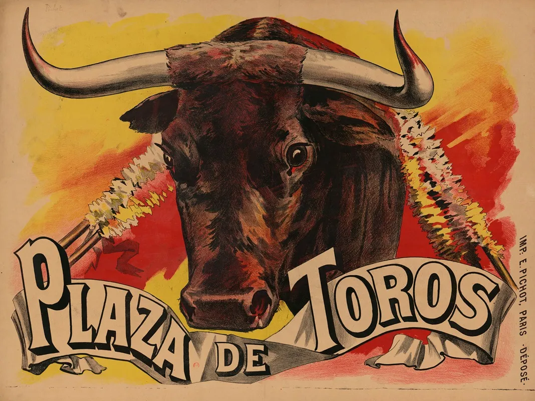 Plaza De Toros Wall Art by Imp. E. Pichot - High-Resolution Digital Print