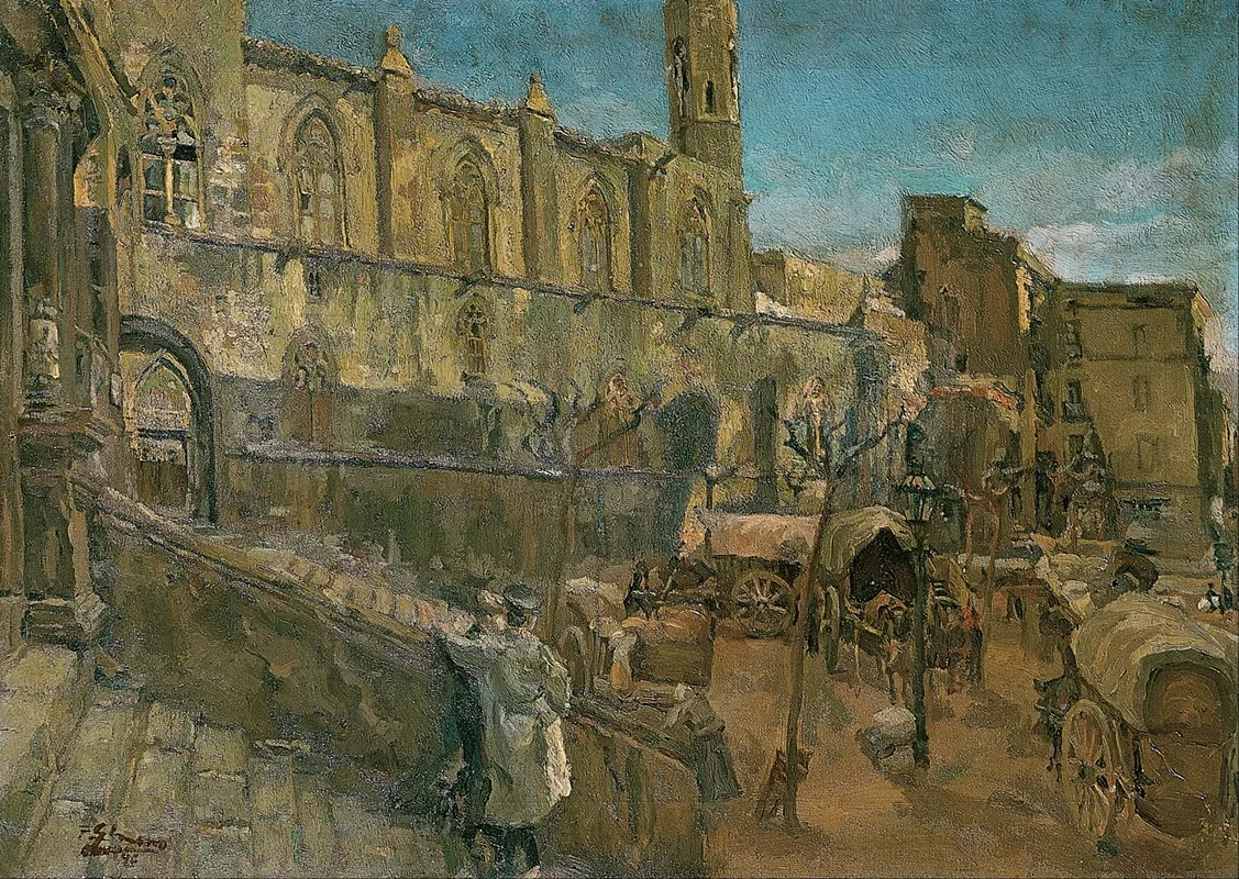 Plaza Del Rey Wall Art by Francesc Gimeno - High-Resolution Digital Print