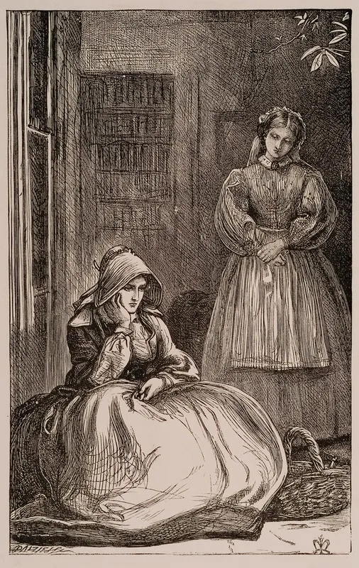 Please Maam Can We Have The Peas To Shell Wall Art by Sir John Everett Millais - High-Resolution Digital Print