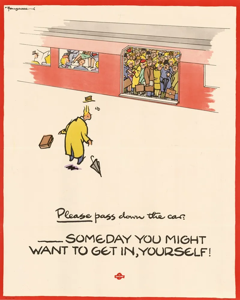 Please Pass Down The Car Someday You Might Want To Get In Yourself Wall Art by Cyril Kenneth Bird (Fougasse) - High-Resolution Digital Print