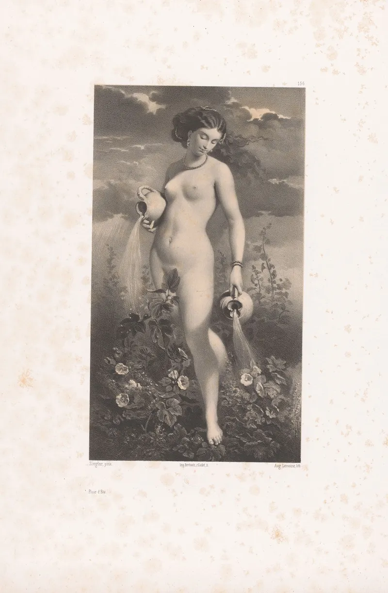 Pluie Dete Wall Art by Auguste Charles Lemoine - High-Resolution Digital Print